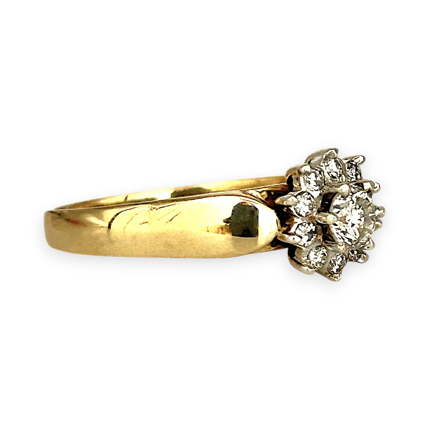 GOLD DEAL | 18ct (18K) Gold Cluster Diamond 0.48ct Ring Valuation $4,400