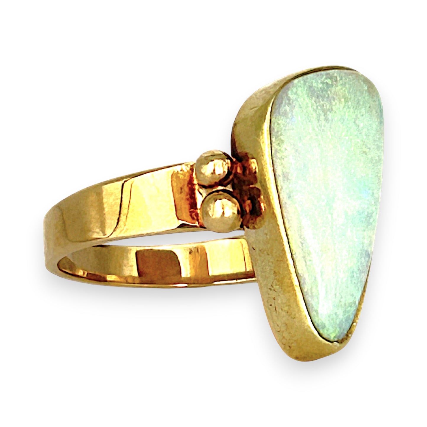 GOLD DEAL | 14ct (14K) Gold Aurora Bloom Opal Ring Valuation $4,200