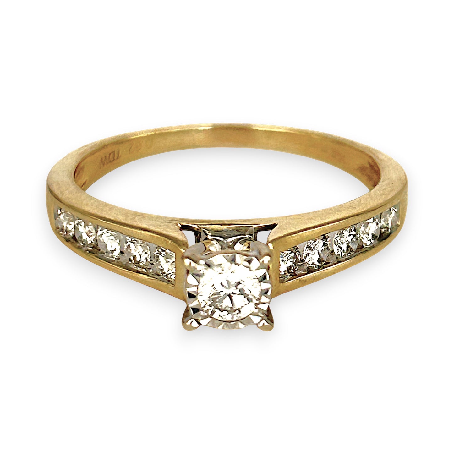 GOLD DEAL | 14ct (14K) Gold MICHAEL HILL Classic Diamond 0.62ct Solitaire Ring Valuation $4,000