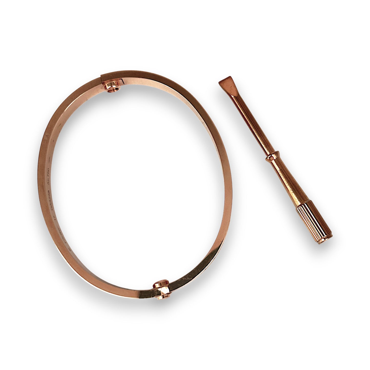 GOLD DEAL | 18ct (18K) Authentic Cartier Love Bracelet Classic Rose Gold Bracelet Size 17 with screw motif