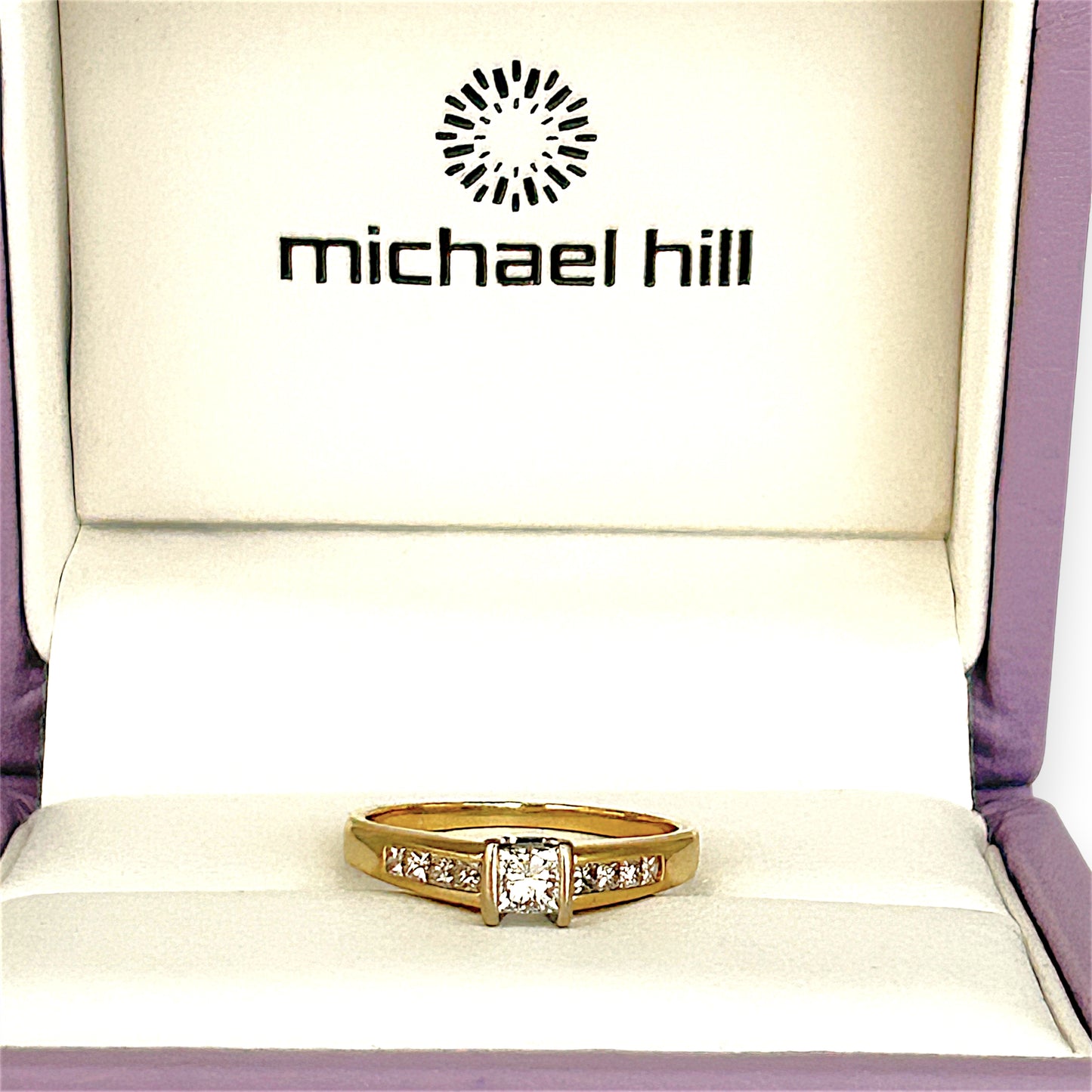 GOLD DEAL | 18ct (18K) Gold Michael HIll Solitaire Diamond 0.53ct Ring Valuation $4,750