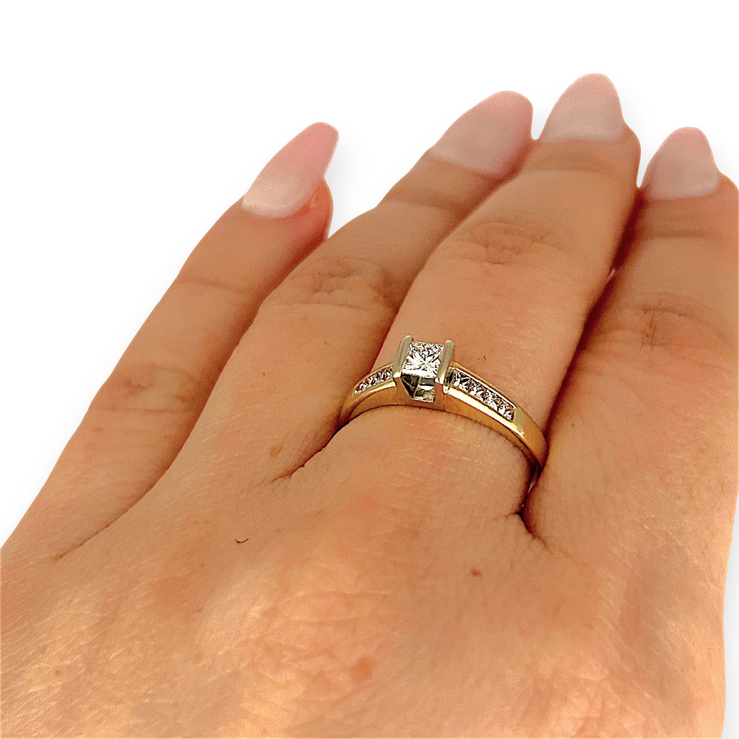 GOLD DEAL | 18ct (18K) Gold Michael HIll Solitaire Diamond 0.53ct Ring Valuation $4,750
