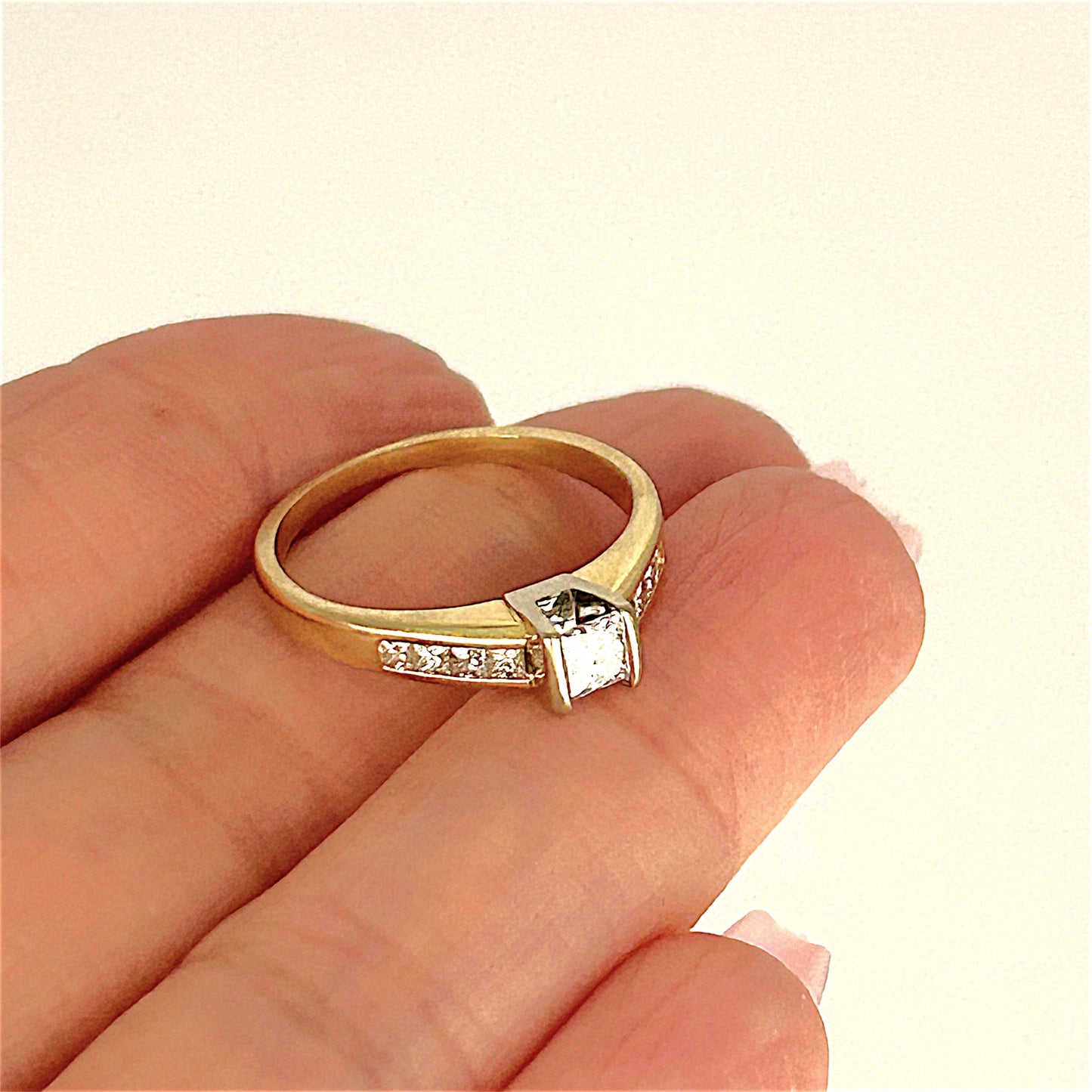 GOLD DEAL | 18ct (18K) Gold Michael HIll Solitaire Diamond 0.53ct Ring Valuation $4,750