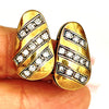 XMAS DEAL | 18kt (18K) Vintage Elegant Row of Diamonds 0.72ct Clip Back Earrings