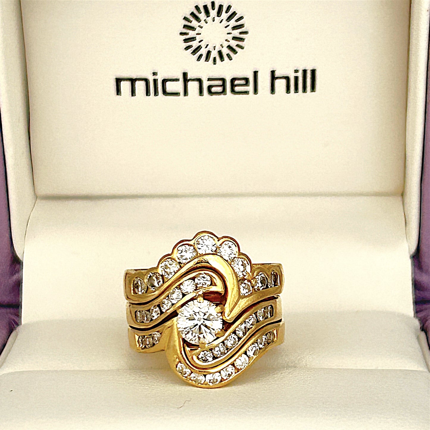 GOLD DEAL | 18ct (18K) Gold Cascading Brilliance Diamond Ring Valuation $16,750