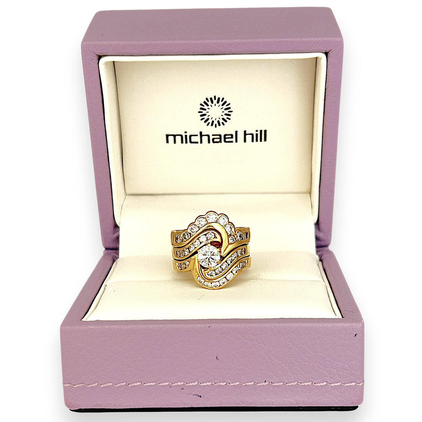 GOLD DEAL | 18ct (18K) Gold Cascading Brilliance Diamond Ring Valuation $16,750