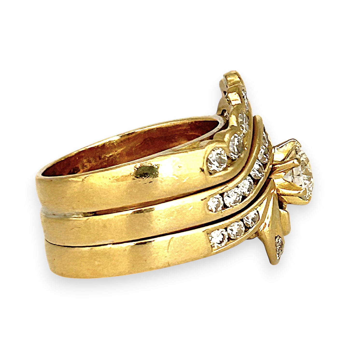 GOLD DEAL | 18ct (18K) Gold Cascading Brilliance Diamond Ring Valuation $16,750