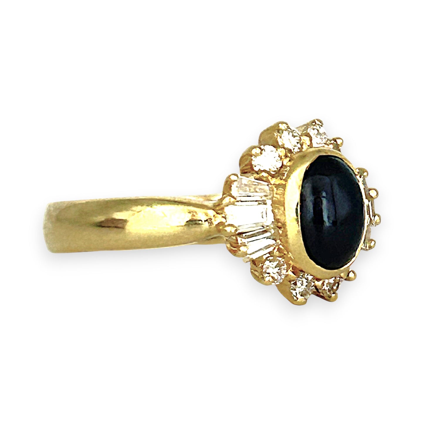 GOLD DEAL | 18ct (18K) Gold Midnight Bloom Sapphire & Diamond Ring Valuation $6,750