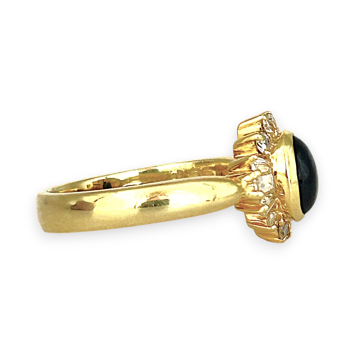 GOLD DEAL | 18ct (18K) Gold Midnight Bloom Sapphire & Diamond Ring Valuation $6,750