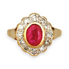 GOLD DEAL | 9ct Gold Refurbished Crimson Halo Ring Valuation: $2,950