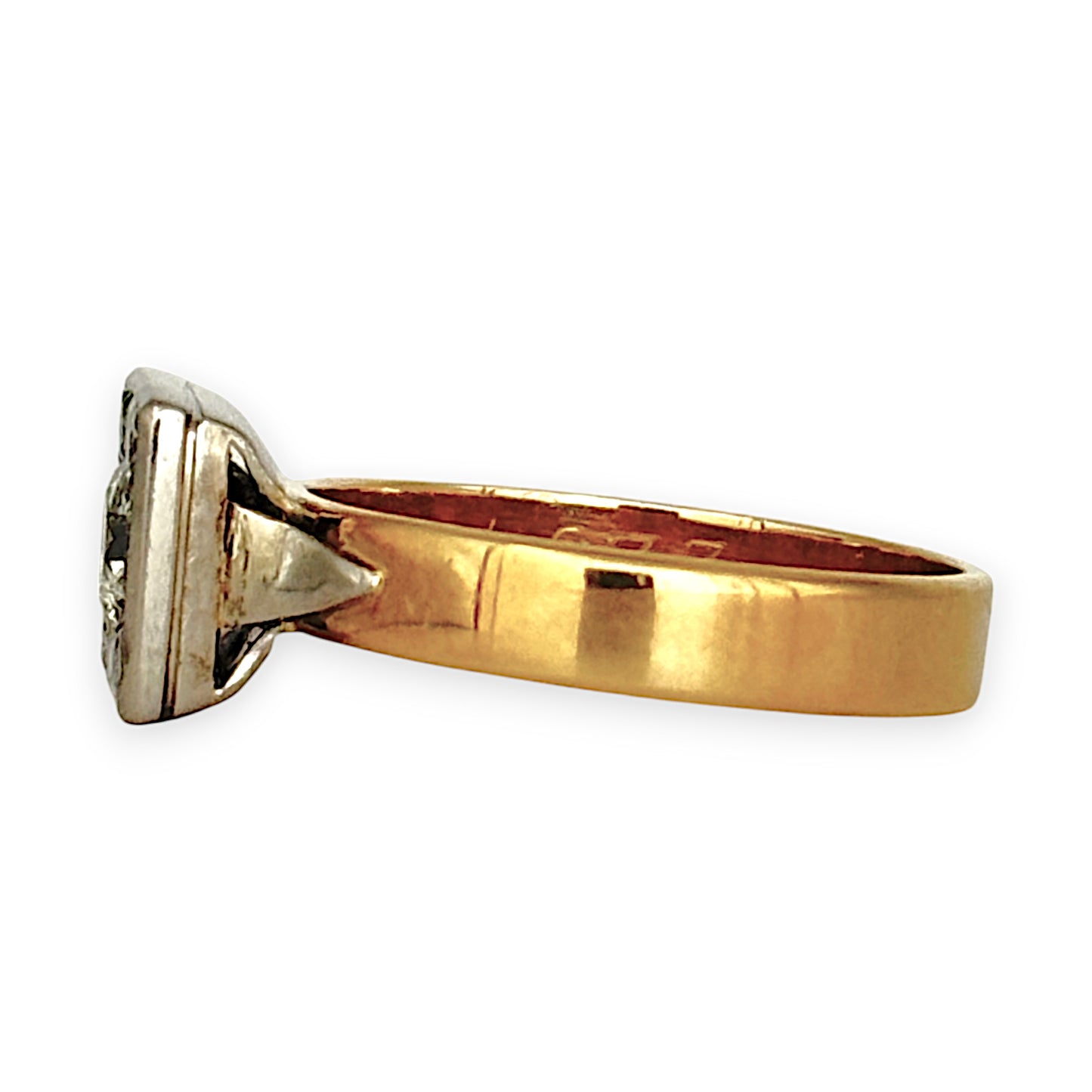 GOLD DEAL | FLASH SALE 18ct (18K) Y/W Gold Diamond 0.72ct Vintage 1997 Dress Ring Size Q