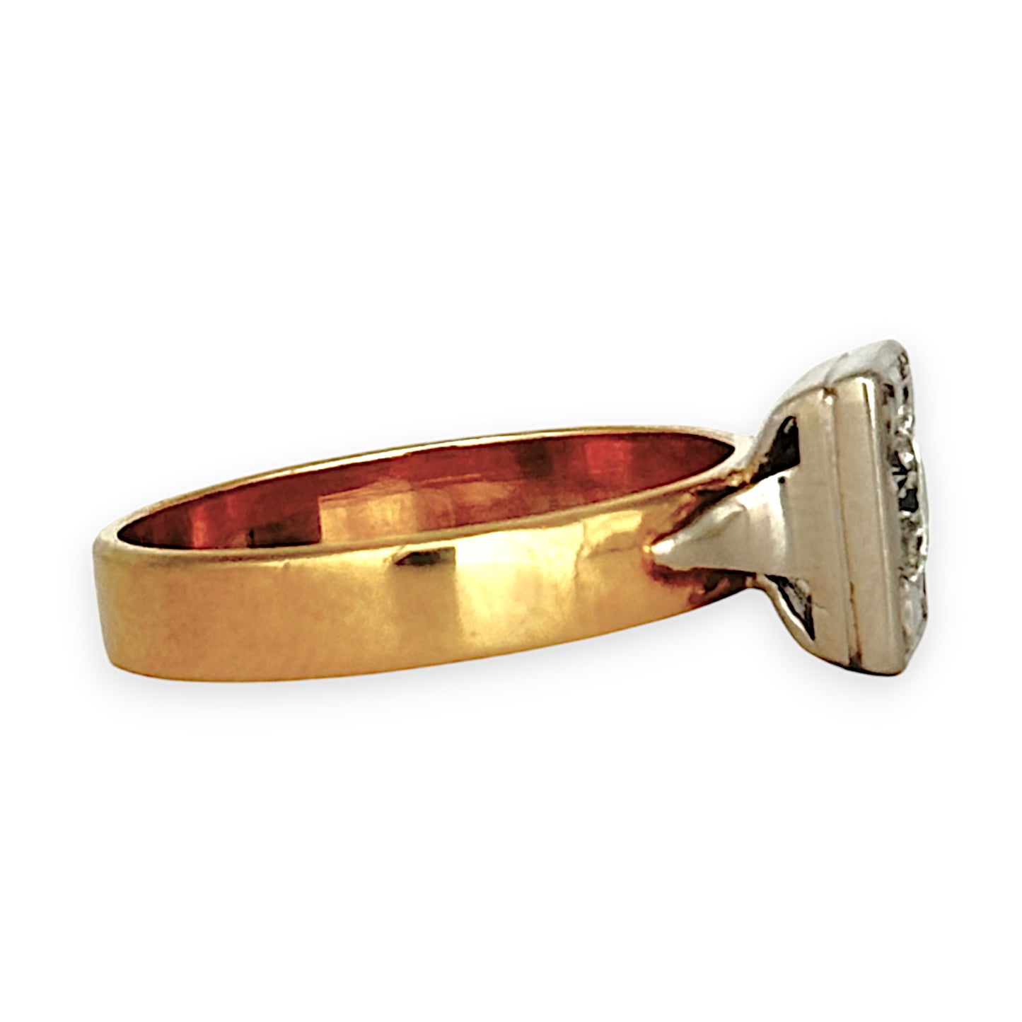 GOLD DEAL | FLASH SALE 18ct (18K) Y/W Gold Diamond 0.72ct Vintage 1997 Dress Ring Size Q