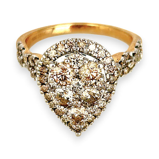 GOLD DEAL | 9ct Gold Celeste Radiance 2.00ct Diamond Cluster Ring, Valuation $7,100