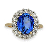 GOLD DEAL | 9ct Gold Sapphire Halo Ring with Diamonds Valuation $1,700