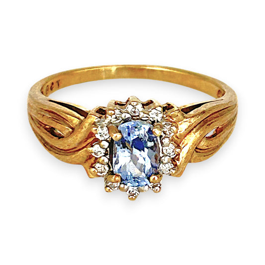 GOLD DEAL | 9ct Gold Azure Whispers Sapphire & Diamond Ring Valuation $2,250