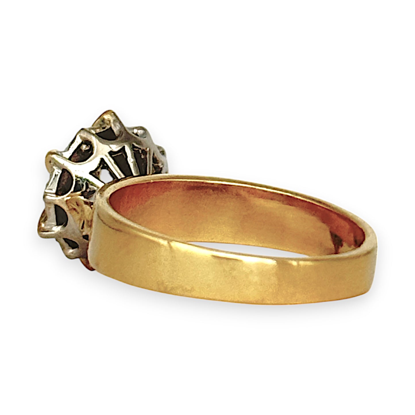 GOLD DEAL | FLASH SALE 18ct (18K) Y/W Gold Diamond 0.63ct Vintage Cluster Dress 1997 Ring