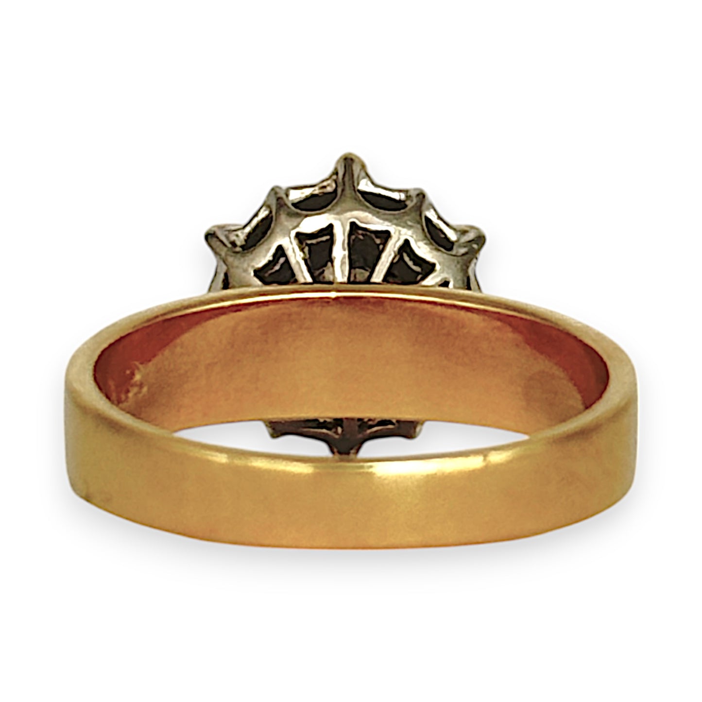 GOLD DEAL | FLASH SALE 18ct (18K) Y/W Gold Diamond 0.63ct Vintage Cluster Dress 1997 Ring