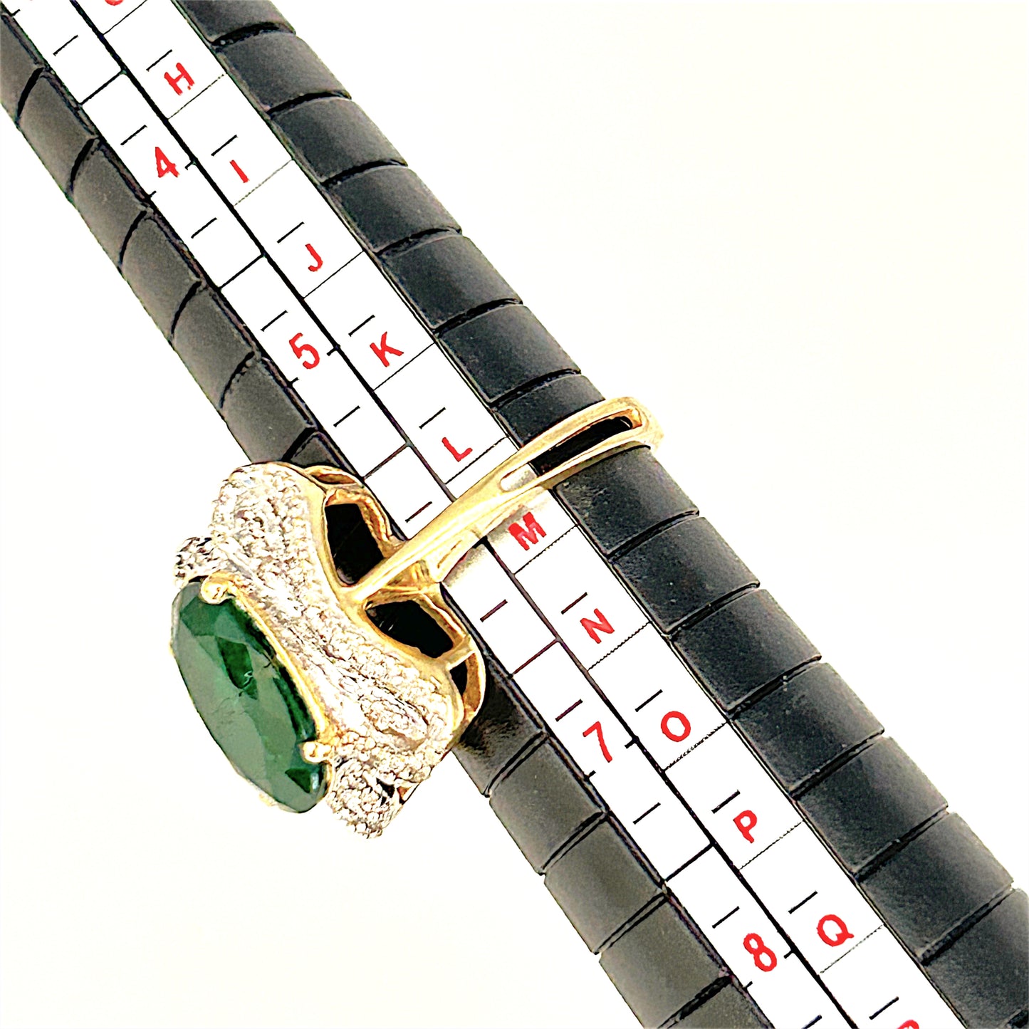XMAS DEAL | 14kt Gold Emerald Majesty Statement Ring Valuation $4,900