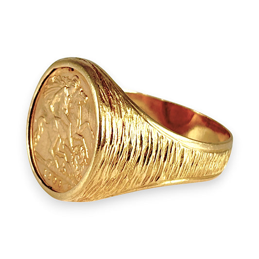 GOLD DEAL | 22ct (22K) Half Soveriegn 18ct (18K) Gold Ring Valuation $7,300