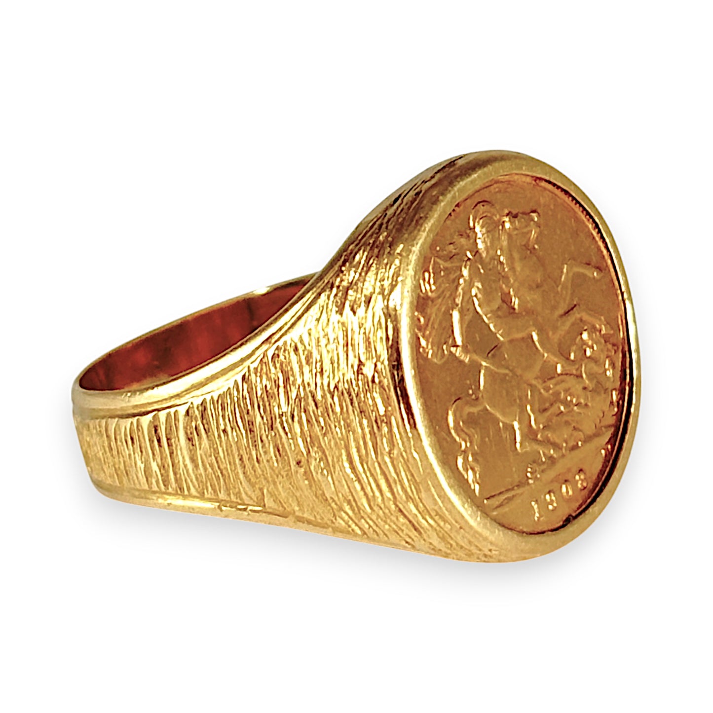 GOLD DEAL | FLASH SALE 22ct (22K) Half Soveriegn 18ct (18K) Gold Ring Valuation $7,300