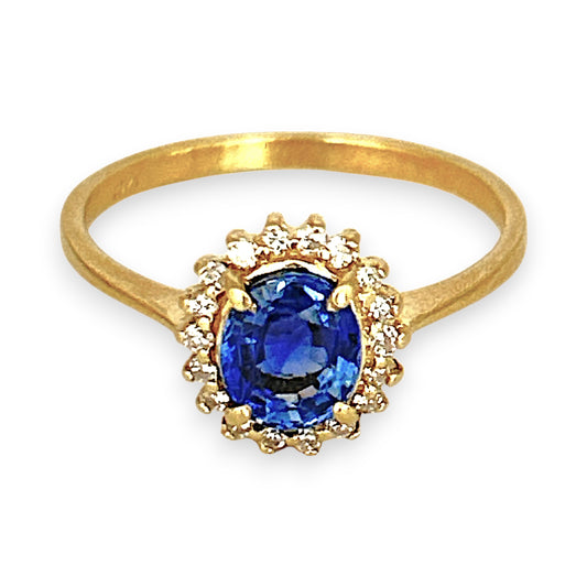 XMAS DEAL | 18kt Gold Midnight Radiance Ring Valuation: $3,700