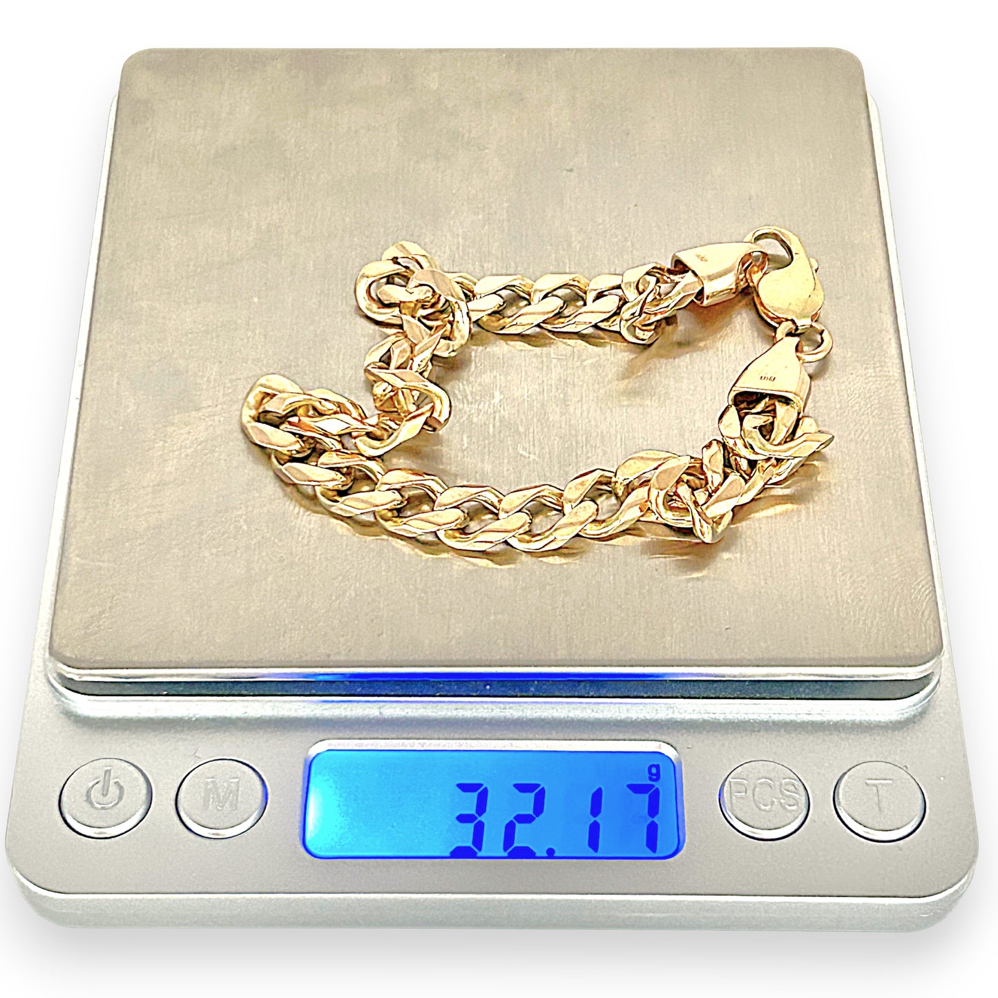 GOLD DEAL | 10ct (10k) Gold Refurbished Classic Curb Luxe Bracelet by Michael Hill 26cm