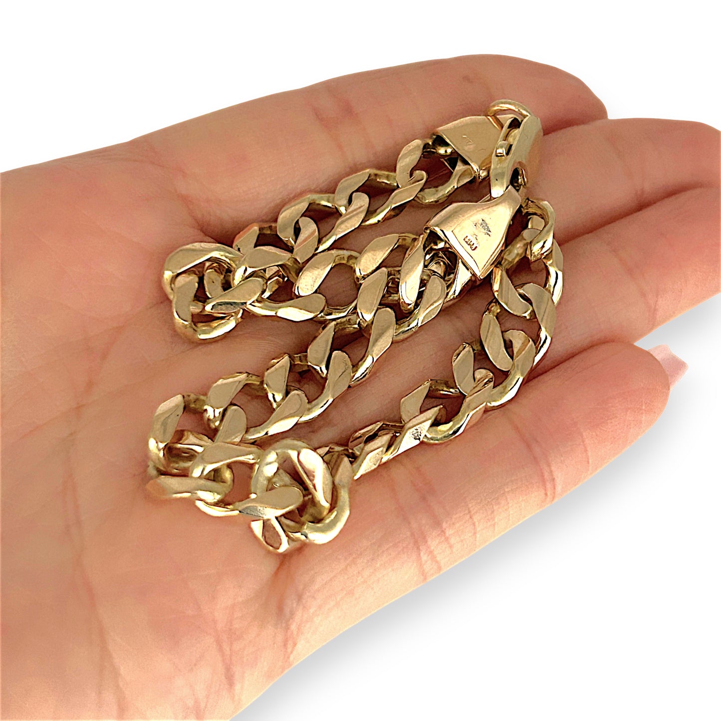 GOLD DEAL | 10ct (10k) Gold Refurbished Classic Curb Luxe Bracelet by Michael Hill 26cm