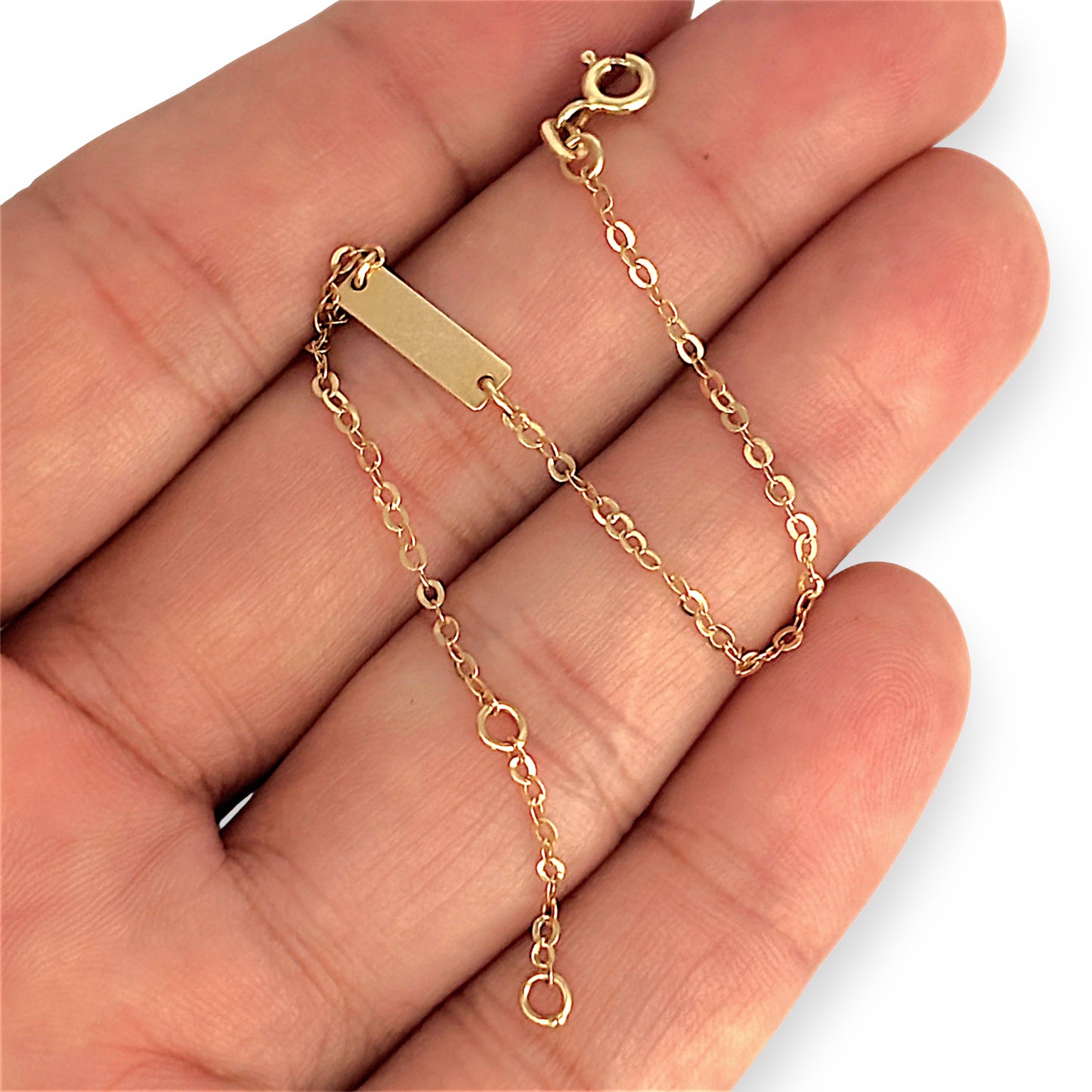 GOLD DEAL | 18ct (18K) Gold Elegant & Personal ID Bracelet 16cm