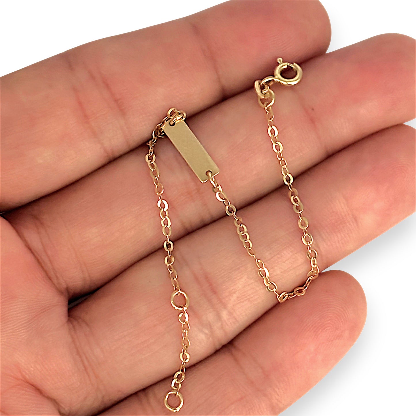 GOLD DEAL | 18ct (18K) Gold Elegant & Personal ID Bracelet 16cm