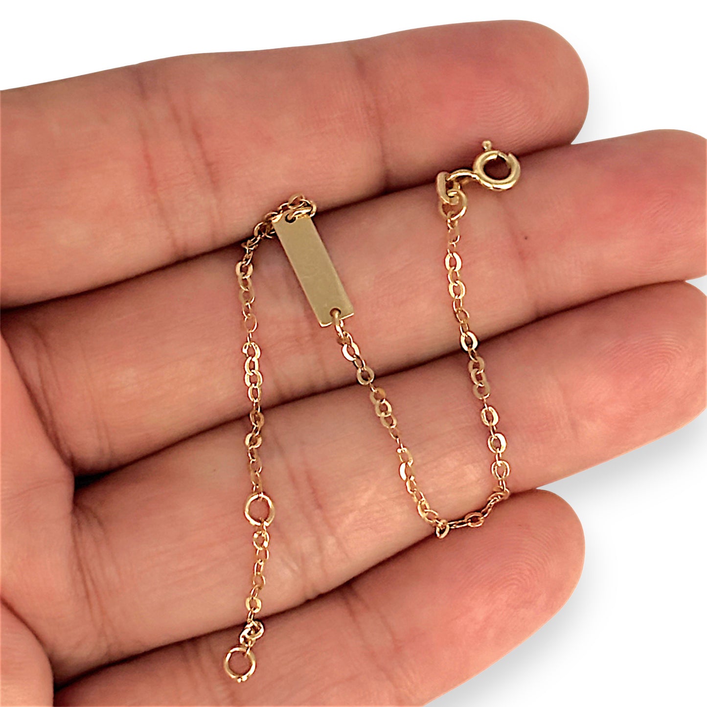 GOLD DEAL | 18ct (18K) Gold Elegant & Personal ID Bracelet 16cm