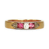 XMAS DEAL | 18kt Gold Pink Sapphire & Diamond Ring Size K1/2