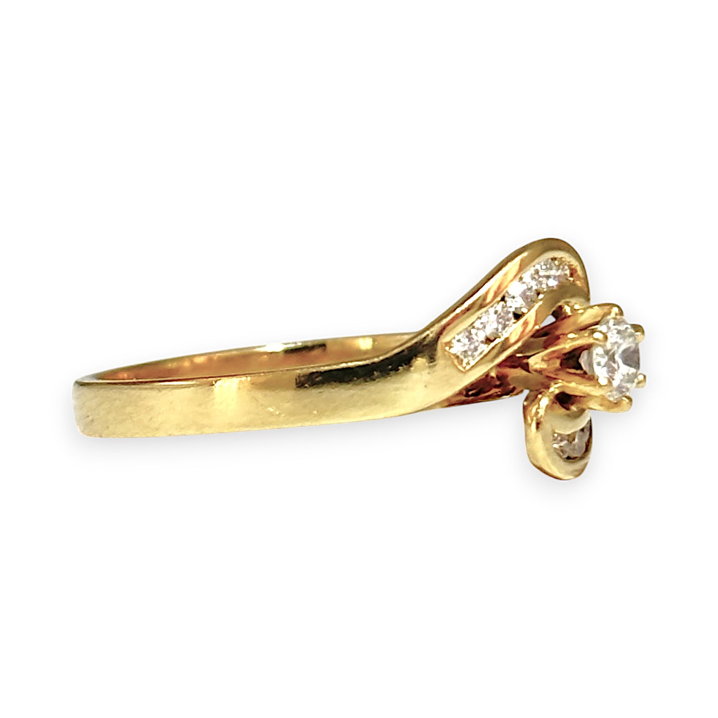GOLD DEAL | 18ct (18K) Gold Stunning V Setting Diamond Set Ring Valuation $3,450