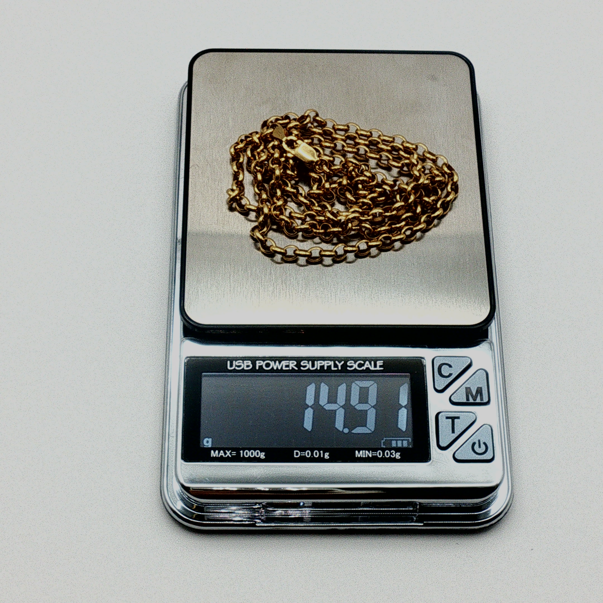 NZGD | 9ct Gold Classic Belcher Chain 68cm