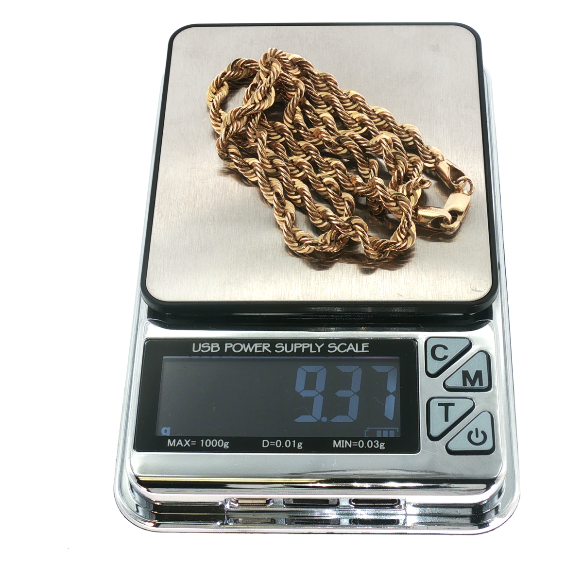 NZGD | 10ct Gold Bold Rope Chain 49cm