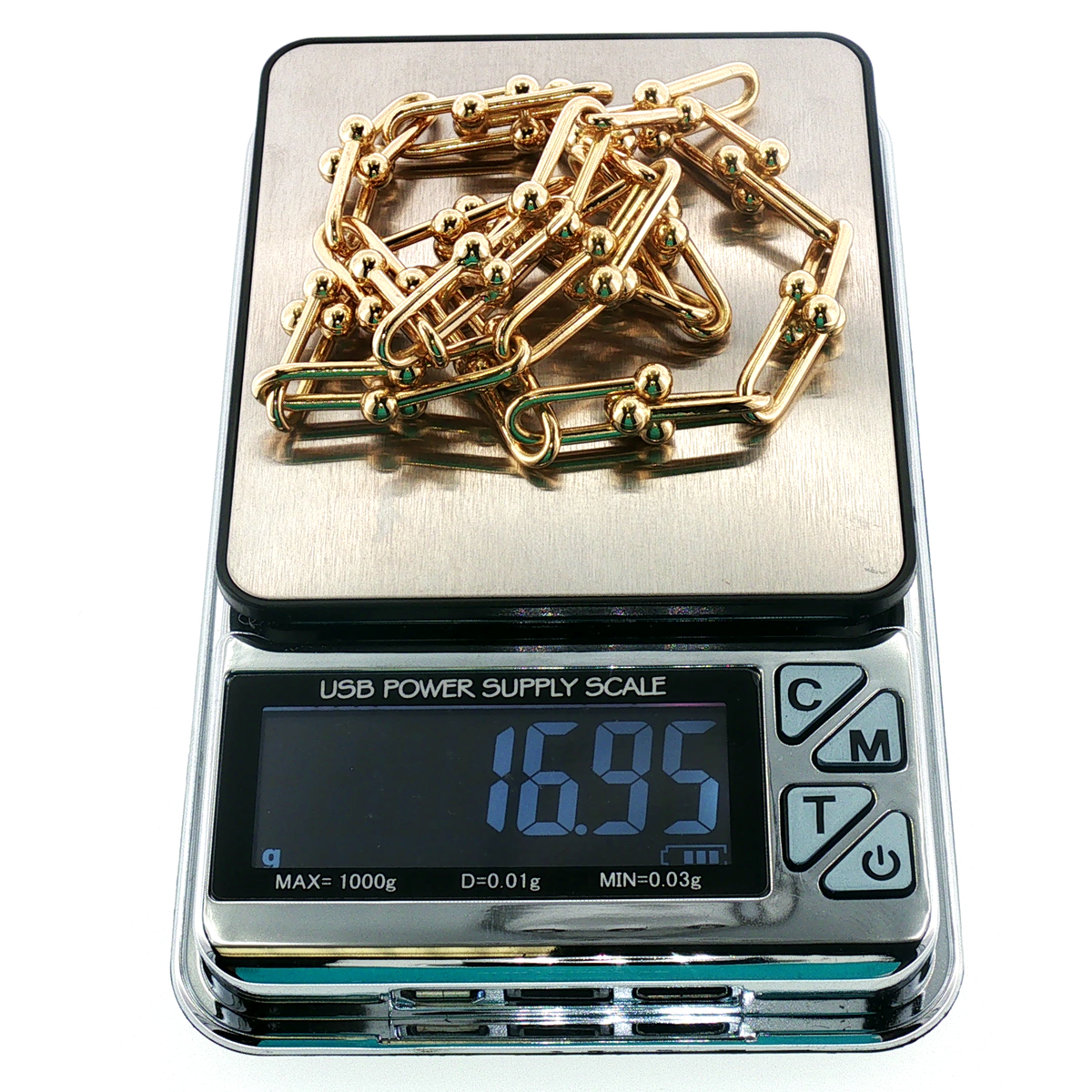 NZGD | 18ct Gold U-Link Chain Necklace 45cm