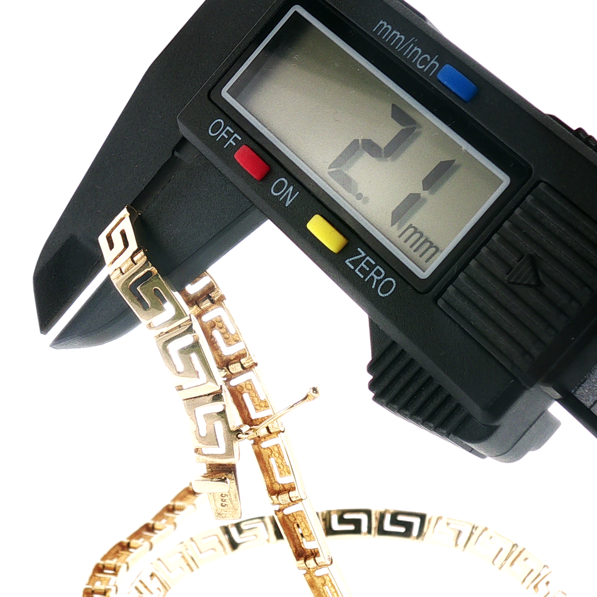 NZGD | 14ct Yellow Gold Greek Key Link Chain Necklace