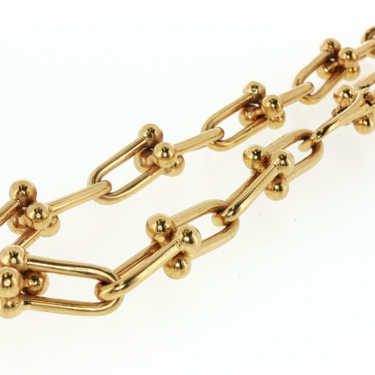 NZGD | 18ct Gold U-Link Chain Bracelet 19cm