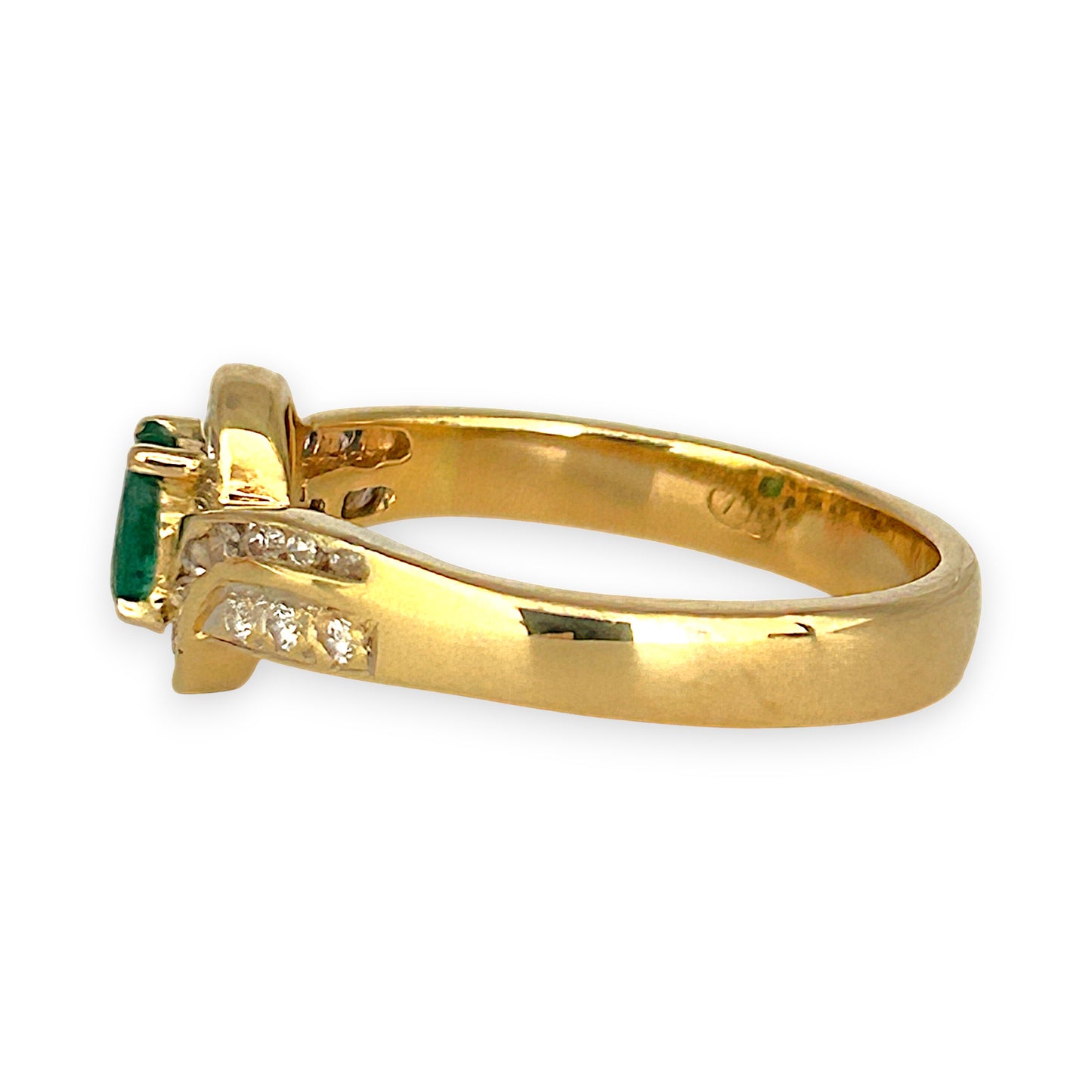GOLD DEAL | FLASH SALE 18ct (18K) Gold Emerald 0.28ct & Diamond 0.33ct Cluster Ring Valuation $3,100