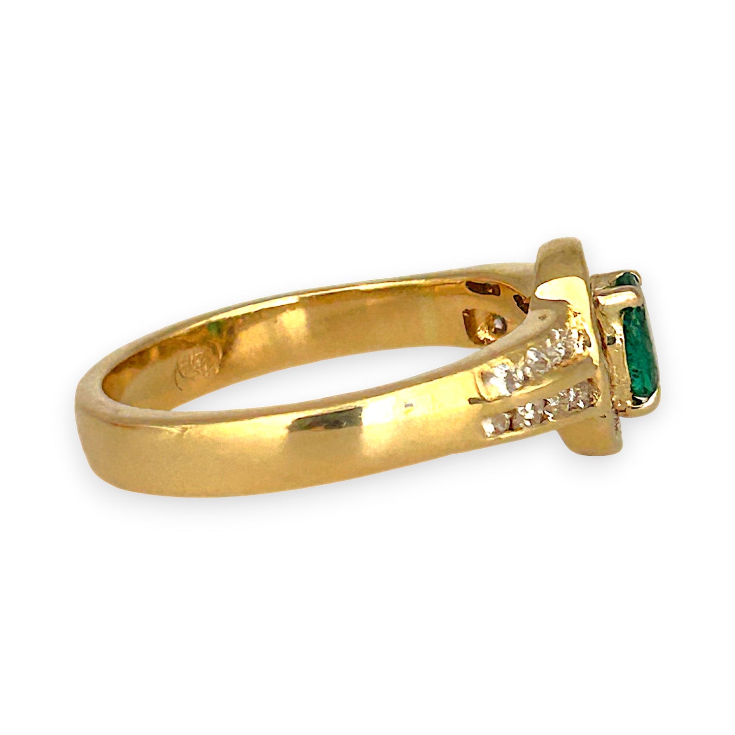 GOLD DEAL | FLASH SALE 18ct (18K) Gold Emerald 0.28ct & Diamond 0.33ct Cluster Ring Valuation $3,100