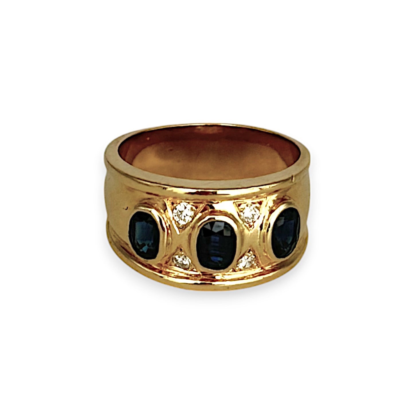 GOLD DEAL | 18ct (18K) Gold Sapphire & Diamond Dress Ring Valuation $6,250