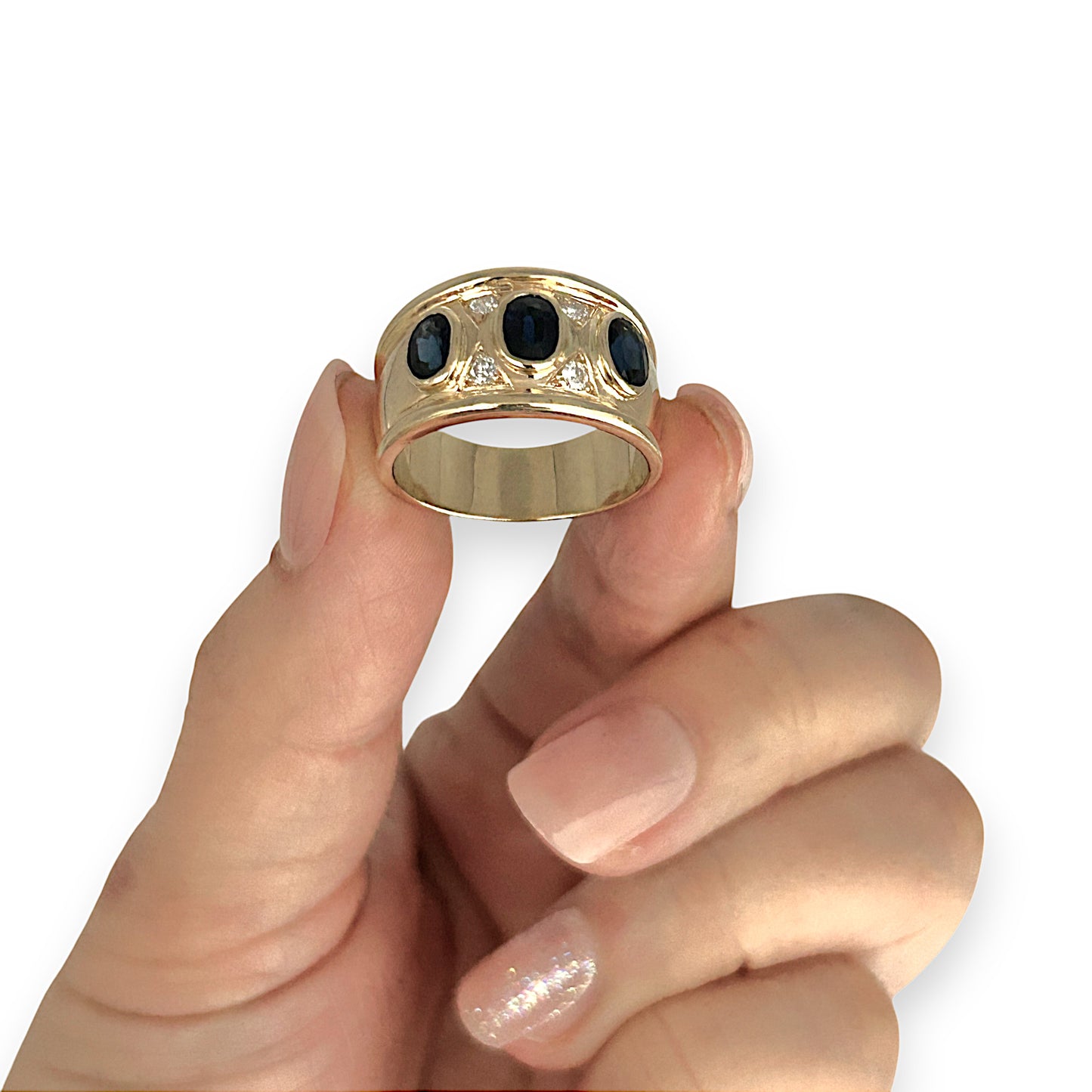 GOLD DEAL | 18ct (18K) Gold Sapphire & Diamond Dress Ring Valuation $6,250