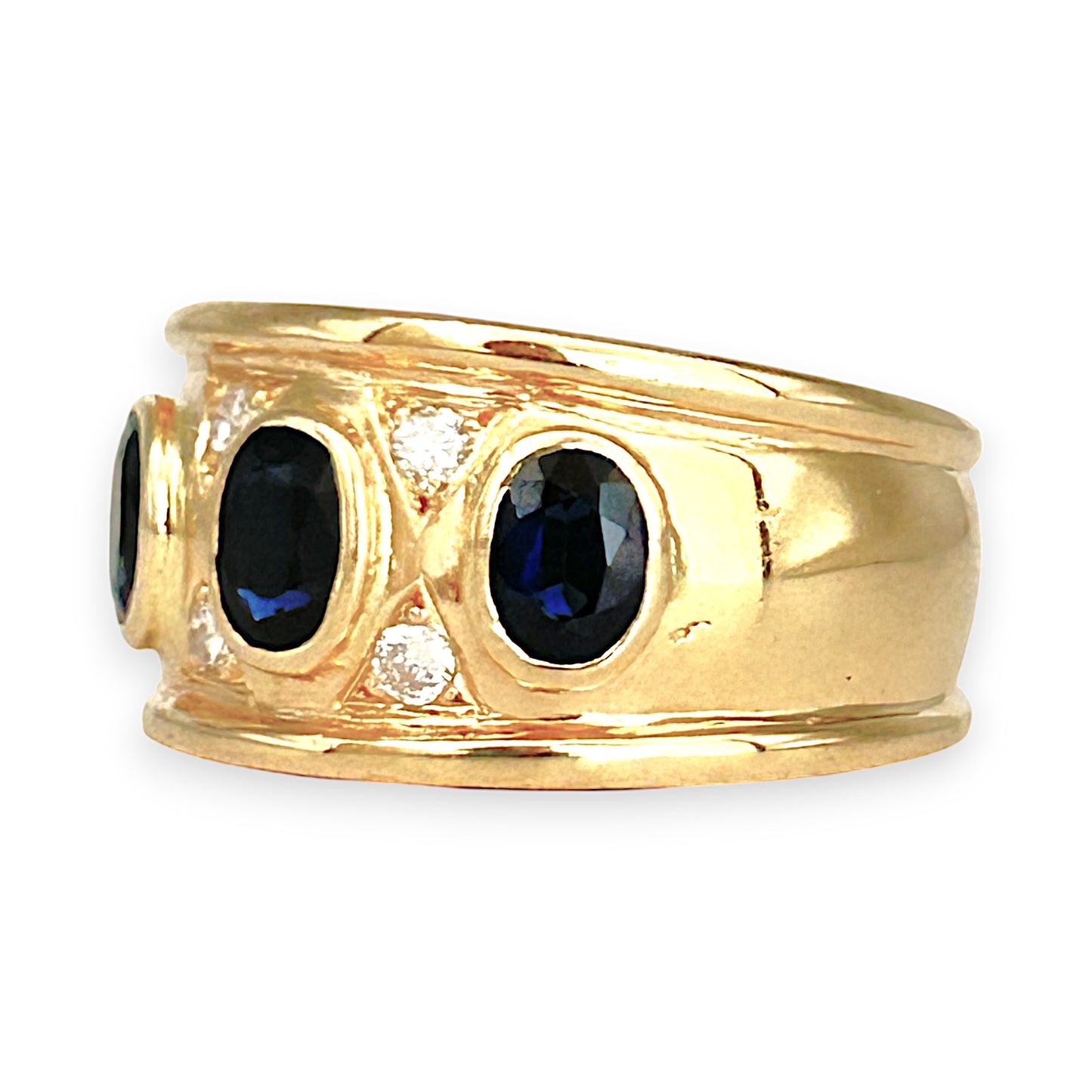 GOLD DEAL | 18ct (18K) Gold Sapphire & Diamond Dress Ring Valuation $6,250