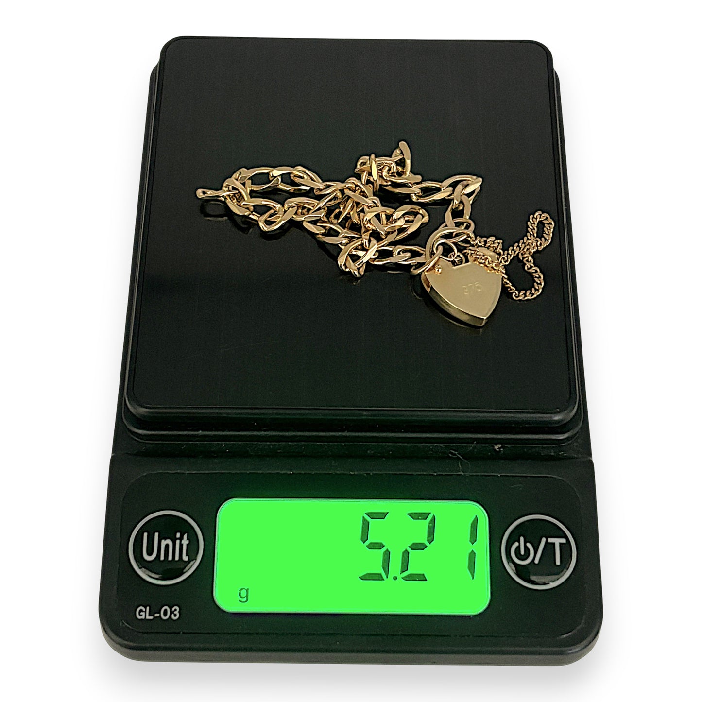 NZGD | 9ct Gold Refurbished Timeless Padlock Curb Bracelet