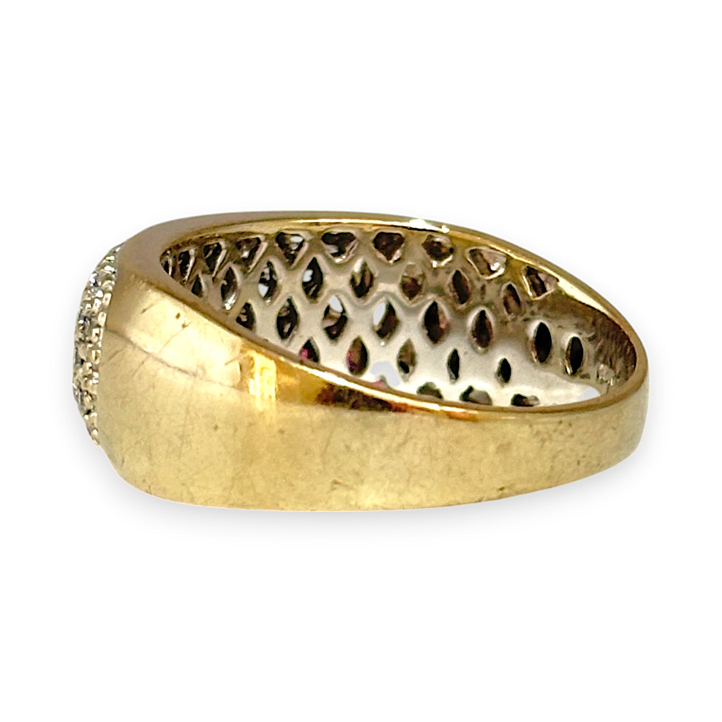 GOLD DEAL | 18ct (18K) Gold MHJ Diamond Pave Ring. Valuation $7,950