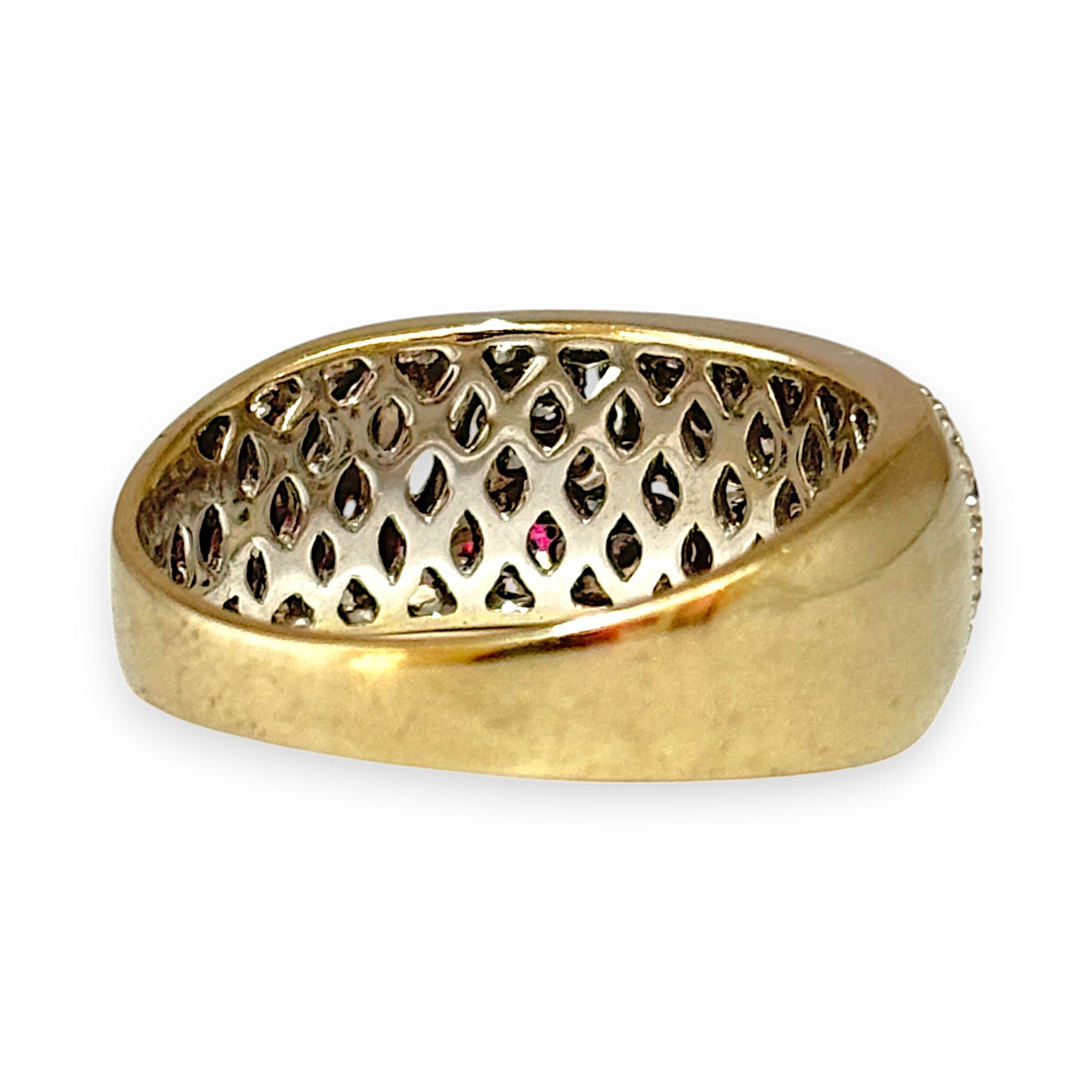GOLD DEAL | 18ct (18K) Gold MHJ Diamond Pave Ring. Valuation $7,950