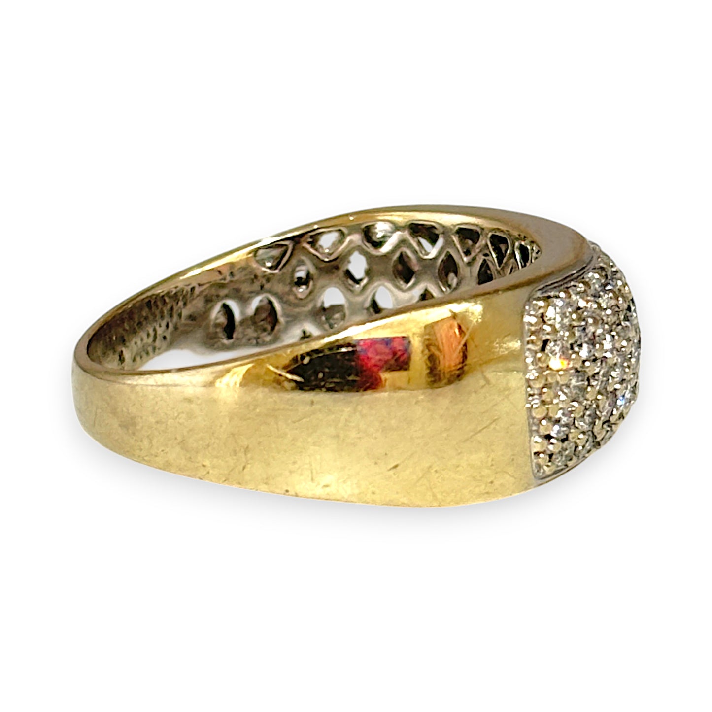 GOLD DEAL | 18ct (18K) Gold MHJ Diamond Pave Ring. Valuation $7,950