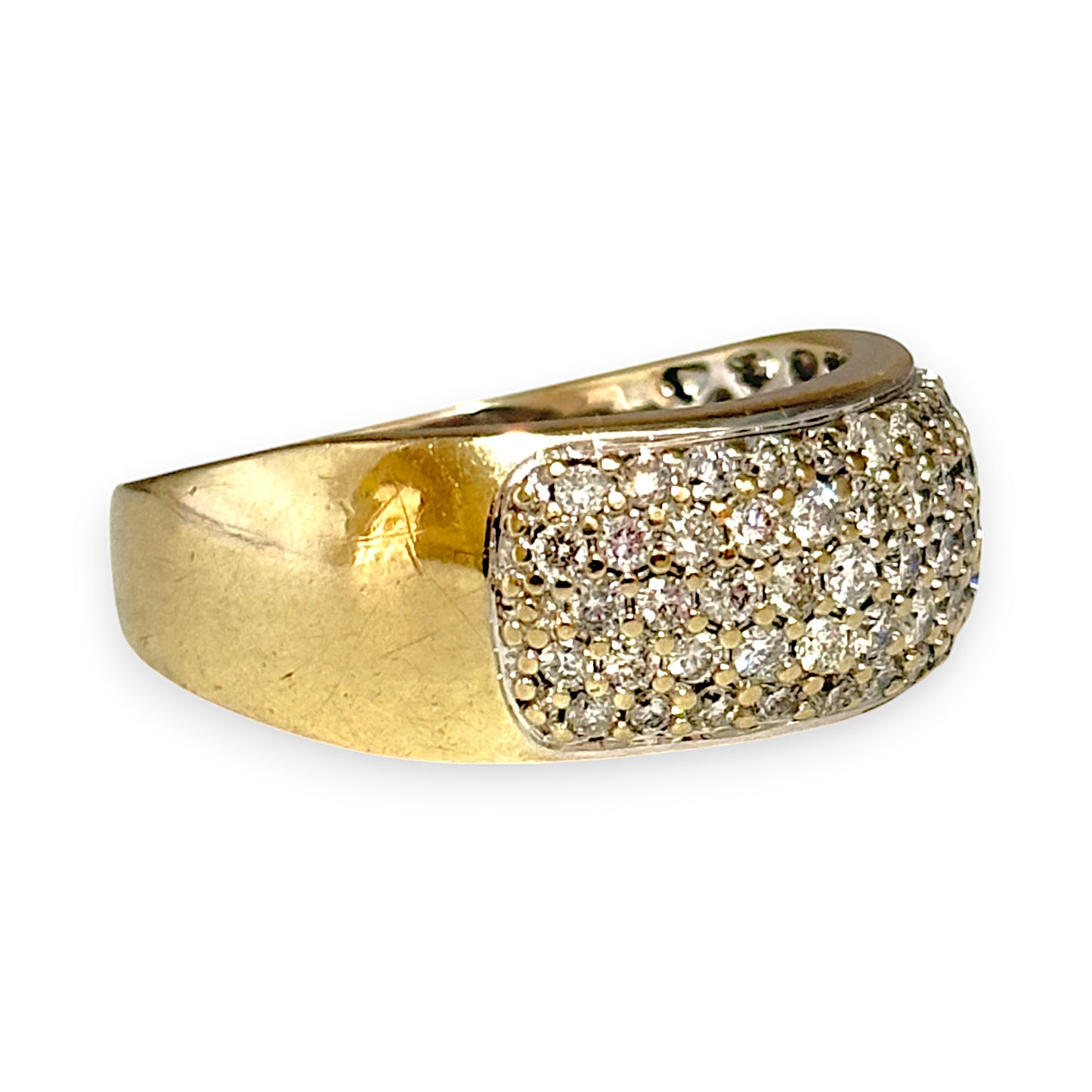 GOLD DEAL | 18ct (18K) Gold MHJ Diamond Pave Ring. Valuation $7,950