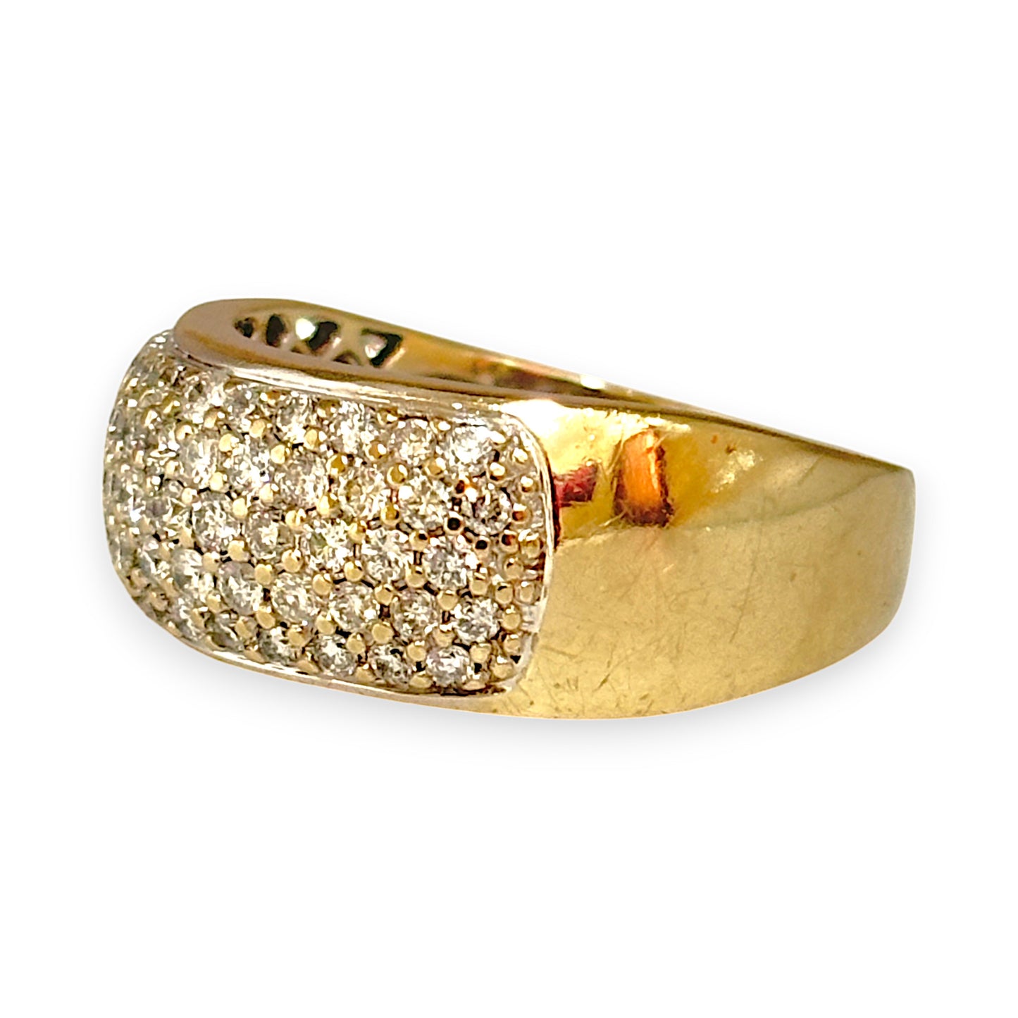 GOLD DEAL | 18ct (18K) Gold MHJ Diamond Pave Ring. Valuation $7,950