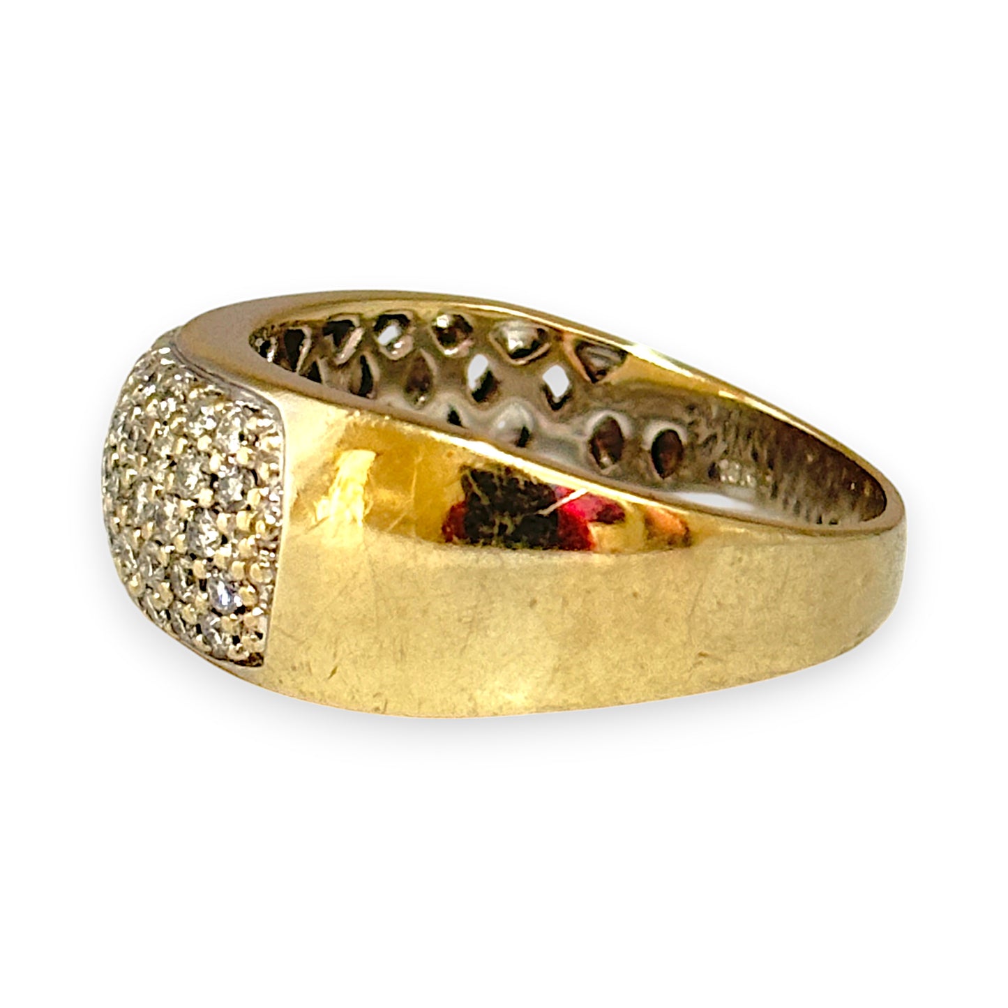 GOLD DEAL | 18ct (18K) Gold MHJ Diamond Pave Ring. Valuation $7,950