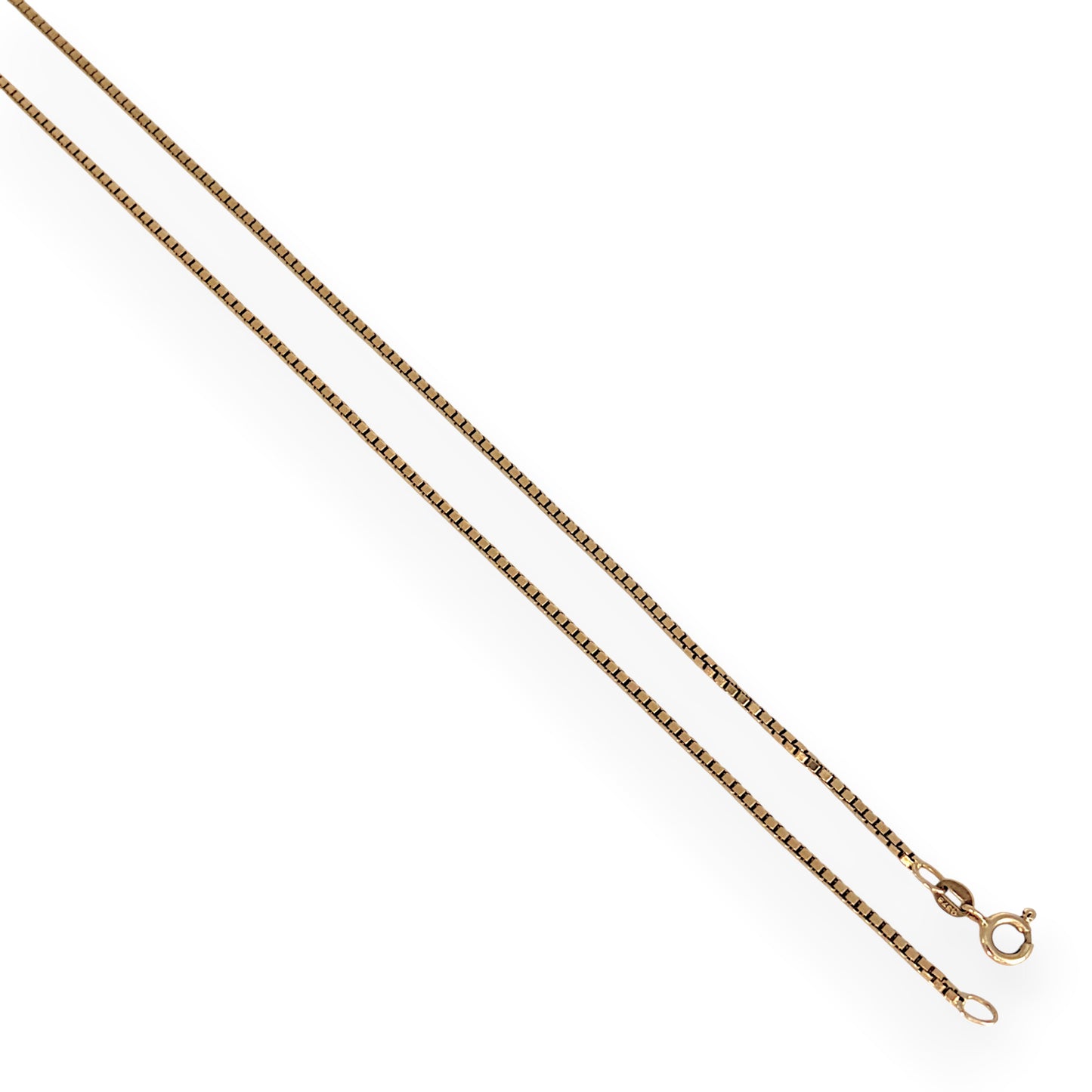 NZGD | 9ct Gold Auric Ember Box‑Link 76cm Chain